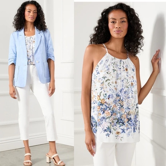 New Karen Kane Border Print Tank in Costa Palmas - Picture 12 of 12